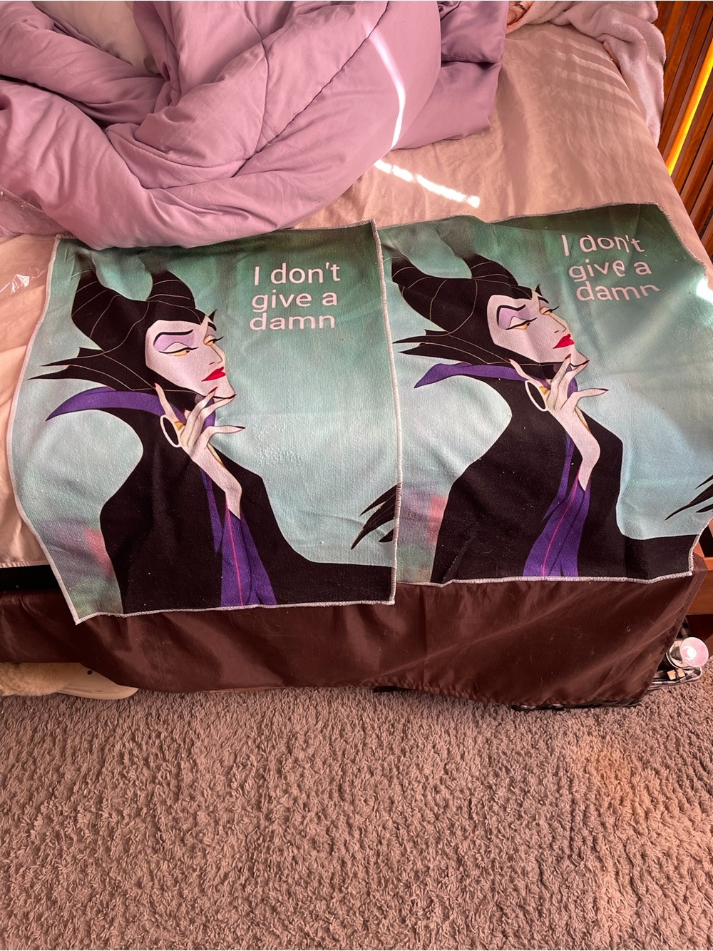 Maleficent dish towel set